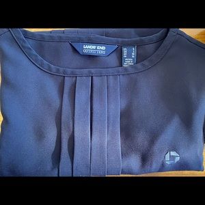 Lands End Chase Blouse Navy Size 0